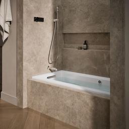 Archer 60'' x 30'' alcove Heated BubbleMassageE air bath with Bask heated surface, left drain - image 2