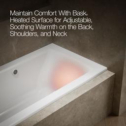Archer 60'' x 30'' alcove Heated BubbleMassageE air bath with Bask heated surface, left drain - image 7