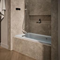 Archer 60'' x 30'' alcove Heated BubbleMassageE air bath with Bask heated surface, left drain - image 2