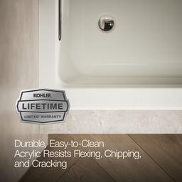 Archer 60'' x 30'' alcove Heated BubbleMassageE air bath with Bask heated surface, left drain - image 9