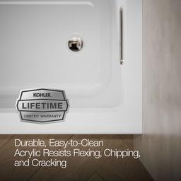 Archer 60'' x 30'' alcove Heated BubbleMassageE air bath, right drain - image 8