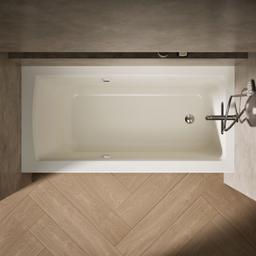 Archer 60'' x 30'' alcove Heated BubbleMassageE air bath with Bask heated surface, right drain - image 5