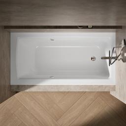 Archer 60'' x 30'' alcove Heated BubbleMassageE air bath, right drain - image 6