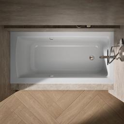 Archer 60'' x 30'' alcove Heated BubbleMassageE air bath, right drain - image 6