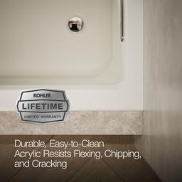 Archer 60'' x 30'' alcove Heated BubbleMassageE air bath with Bask heated surface, right drain - image 9