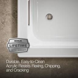 Archer 60'' x 30'' drop-in Heated BubbleMassageE air bath with Bask heated surface - image 9