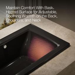 Archer 60'' x 30'' drop-in Heated BubbleMassageE air bath with Bask heated surface - image 8