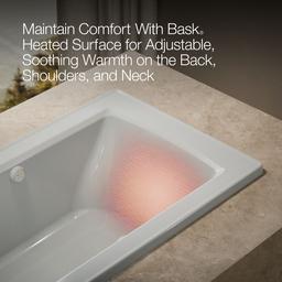 Archer 60'' x 30'' drop-in Heated BubbleMassageE air bath with Bask heated surface - image 7
