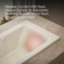 Archer 60'' x 30'' drop-in Heated BubbleMassageE air bath with Bask heated surface - image 7