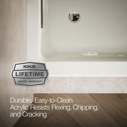 Archer 60'' x 30'' alcove heated whirlpool bath, left drain - image 7