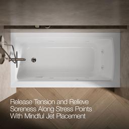 Archer 60'' x 30'' alcove heated whirlpool bath, left drain - image 6