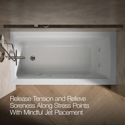 Archer 60'' x 30'' alcove heated whirlpool bath, left drain - image 6