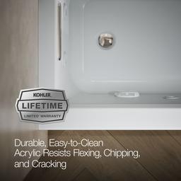 Archer 60'' x 30'' alcove heated whirlpool bath, left drain - image 7