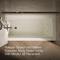 Archer 60'' x 30'' alcove heated whirlpool bath, left drain - image 6