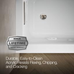 Archer 60'' x 30'' alcove whirlpool bath with Bask heated surface, left drain - image 8