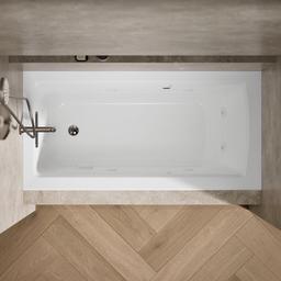 Archer 60'' x 30'' alcove whirlpool bath with Bask heated surface, left drain - image 6