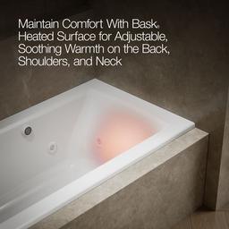 Archer 60'' x 30'' alcove whirlpool bath with Bask heated surface, left drain - image 7