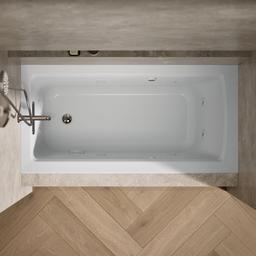 Archer 60'' x 30'' alcove whirlpool bath with Bask heated surface, left drain - image 6