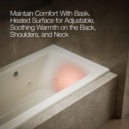 Archer 60'' x 30'' alcove whirlpool bath with Bask heated surface, left drain - image 7