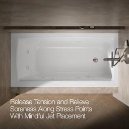 Archer 60'' x 30'' alcove heated whirlpool bath, right drain - image 6