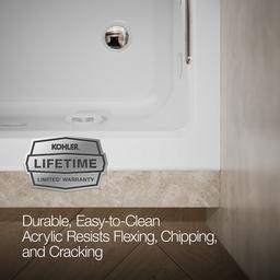 Archer 60'' x 30'' alcove heated whirlpool bath, right drain - image 7