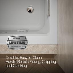 Archer 60'' x 30'' alcove heated whirlpool bath, right drain - image 7