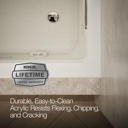 Archer 60'' x 30'' alcove heated whirlpool bath, right drain - image 7