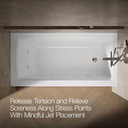 Archer 60'' x 30'' alcove whirlpool bath, right drain - image 6