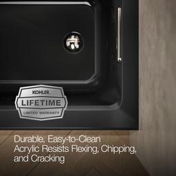 Archer 60'' x 30'' alcove whirlpool bath with Bask heated surface, right drain - image 8