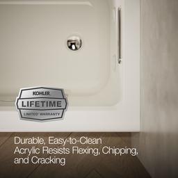 Archer 60'' x 30'' alcove whirlpool bath with Bask heated surface, right drain - image 8