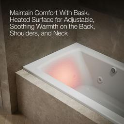 Archer 60'' x 30'' alcove whirlpool bath with Bask heated surface, right drain - image 7