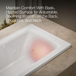 Archer 60'' x 30'' drop-in whirlpool bath with Bask heated surface - image 7