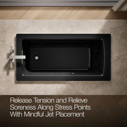 Archer 60'' x 30'' drop-in whirlpool bath with Bask heated surface - image 6