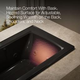 Archer 60'' x 30'' drop-in whirlpool bath with Bask heated surface - image 7