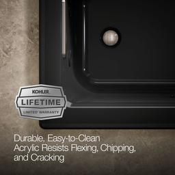 Archer 60'' x 30'' drop-in whirlpool bath with Bask heated surface - image 8