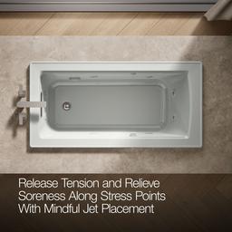 Archer 60'' x 30'' drop-in whirlpool bath with Bask heated surface - image 6