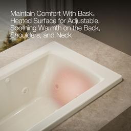 Archer 60'' x 30'' drop-in whirlpool bath with Bask heated surface - image 7