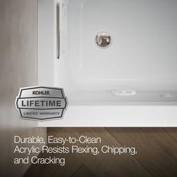 Archer 60'' x 30'' alcove Heated BubbleMassageE air bath and whirlpool, left drain - image 8