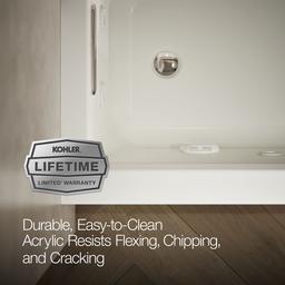 Archer 60'' x 30'' alcove Heated BubbleMassageE air bath and whirlpool, left drain - image 8