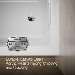 Archer 60'' x 30'' alcove Heated BubbleMassageE air bath and whirlpool, right drain - image 8