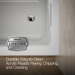 Archer 60'' x 30'' alcove Heated BubbleMassageE air bath and whirlpool, right drain - image 8