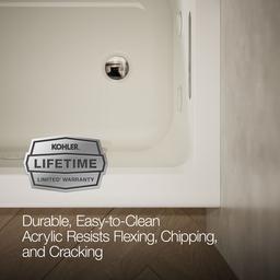 Archer 60'' x 30'' alcove Heated BubbleMassageE air bath and whirlpool, right drain - image 8