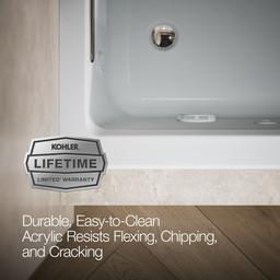 Archer 60'' x 30'' alcove Heated BubbleMassageE air bath and whirlpool, left drain - image 8