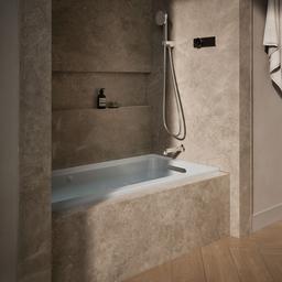 Archer 60'' x 30'' alcove Heated BubbleMassageE air bath and whirlpool, right drain - image 2