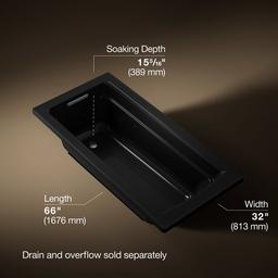 Archer 66'' x 32'' drop-in bath - image 3