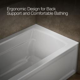 Archer 66'' x 32'' alcove bath, left drain - image 8