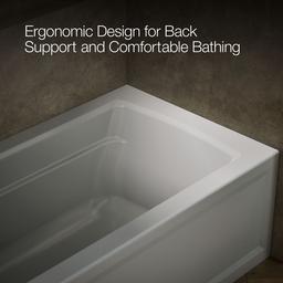 Archer 66'' x 32'' alcove bath, left drain - image 8