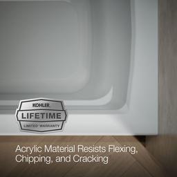 Archer 66'' x 32'' alcove bath, left drain - image 10