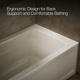 Archer 66'' x 32'' alcove bath, left drain - image 8