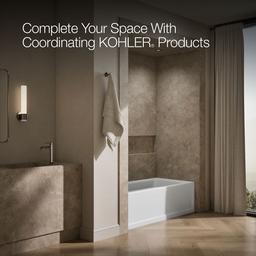 Archer 66'' x 32'' alcove bath with Bask heated surface, left drain - image 6